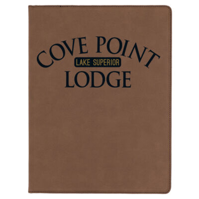 Cove Point - Brown Laserable Leatherette Portfolio with Notepad Thumbnail