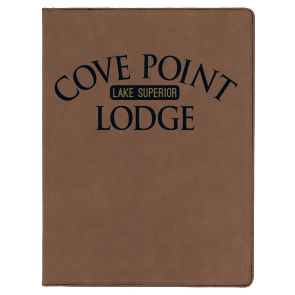 Cove Point - Brown Laserable Leatherette Portfolio with Notepad Thumbnail